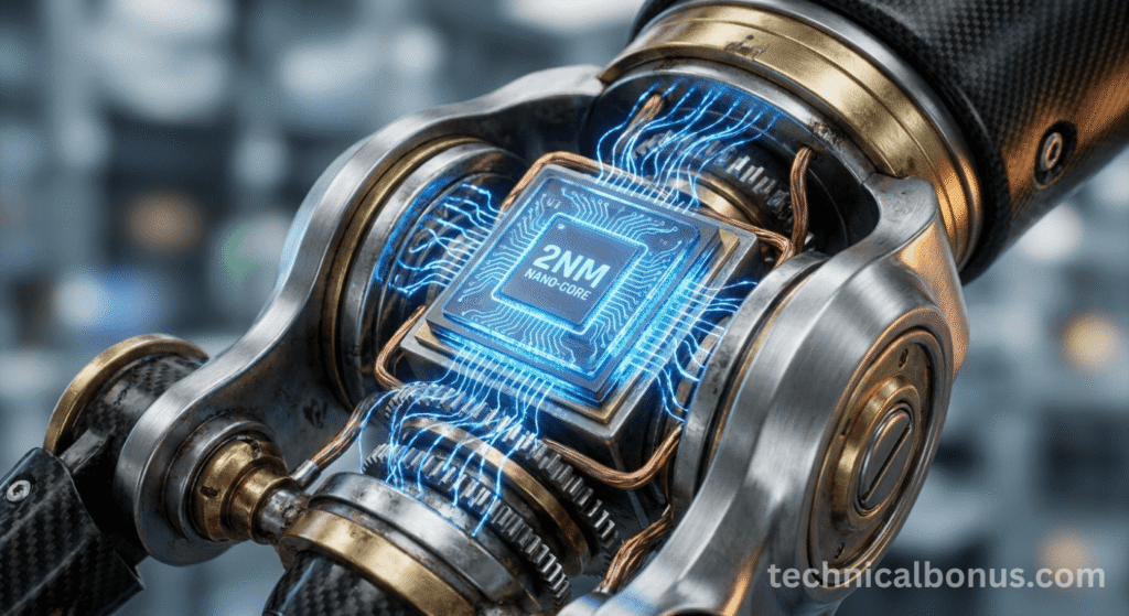 2nm NPU chip architecture inside a futuristic robot – technicalbonus.com