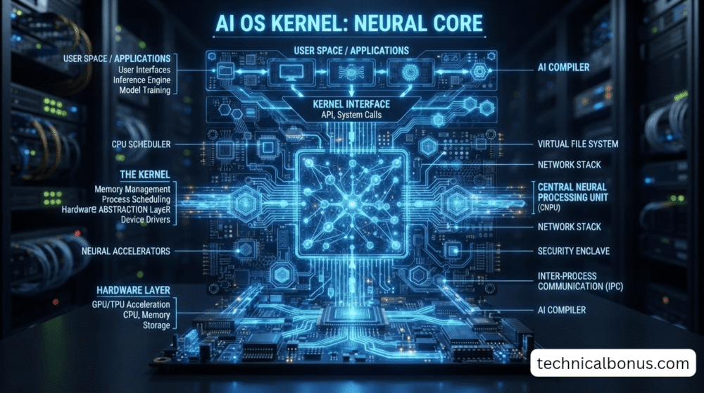 Windows 12 neural kernel vs macOS Sequoia AI logic diagram
