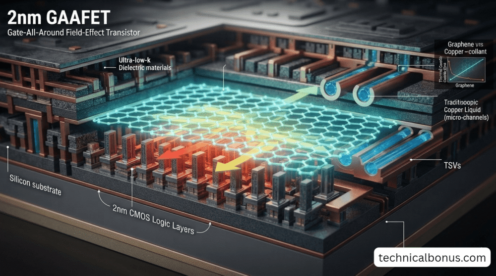 Graphene Heat Dissipation vs Liquid Cooling 2nm Logic