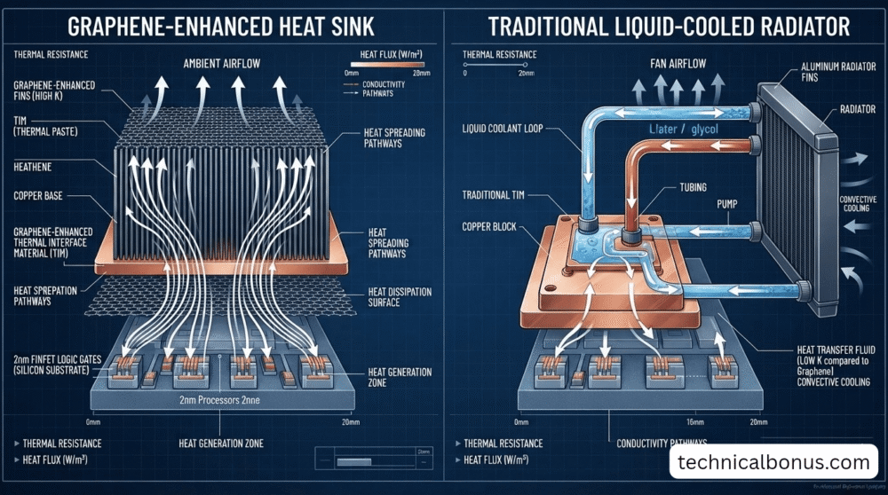 Graphene Heat Dissipation vs Liquid Cooling Thermal Conductivity Logic
