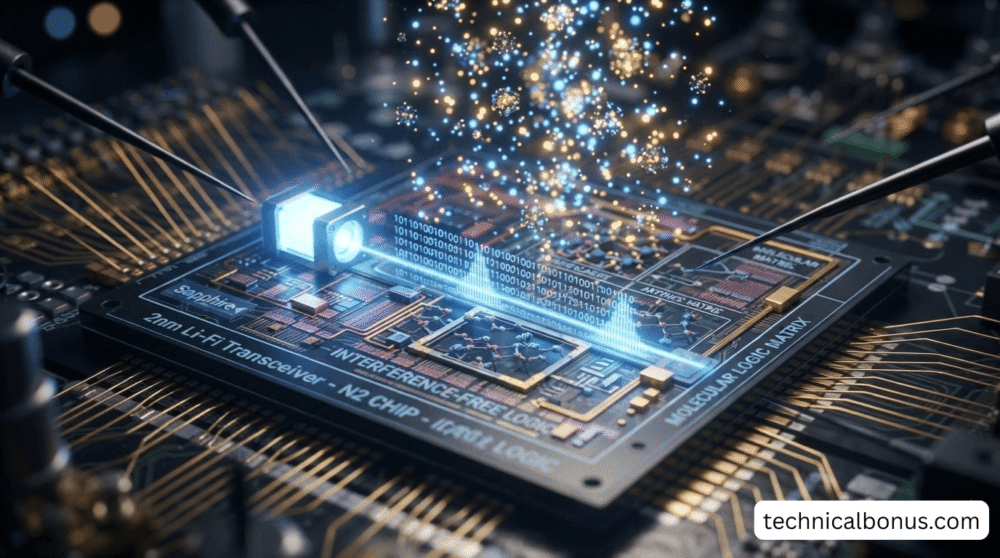 Li-Fi vs Wi-Fi 8 Photonic Transceiver Hardware Logic