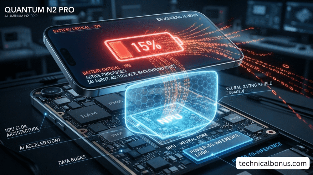 2nm smartphone neural gating shield and logic used to Fix AI Background Drain on Android 16.