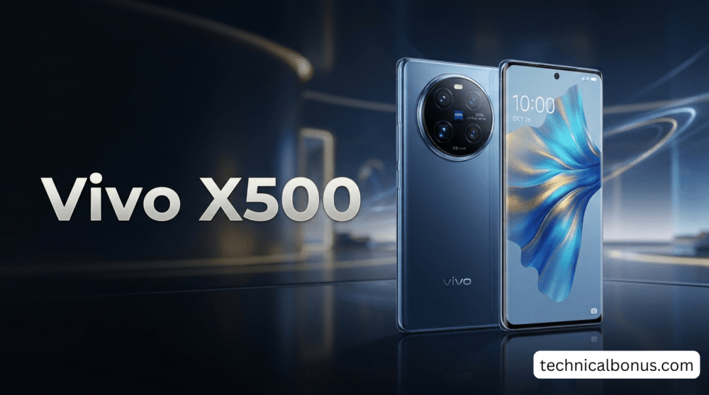 Vivo X500 Smartphone With Premium Blue Design and Circular Triple Camera System